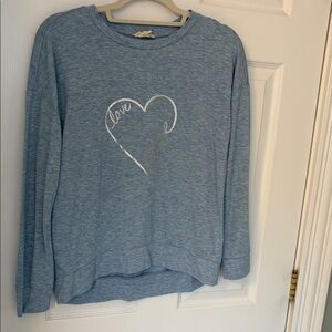 Cupio Blue Sweater with Heart Design